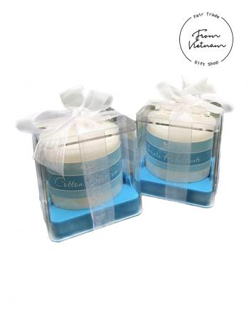 Set Blue  Sky Candle/1box   Set nến trụ đơn kèm hộp mica trong/1 hộp